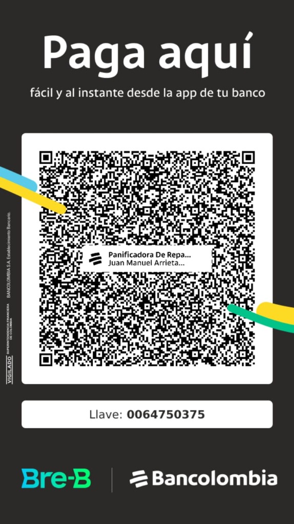 Código QR Bancolombia Bre-B Panificadora Sandra